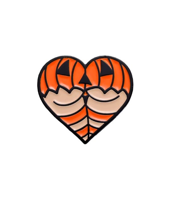 Pins Coeur Citrouille