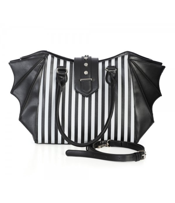 Sac A Main Chauve-Souris Rayé Noir et Blanc