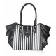 Sac A Main Chauve-Souris Rayé Noir et Blanc