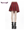 Big Pin Red And Black Pleated Plaid Skirt