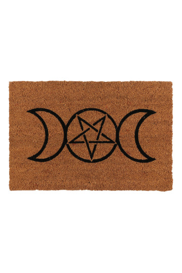 Pentagram And Triple Moon Door Mat