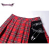 Big Pin Red And Black Pleated Plaid Skirt