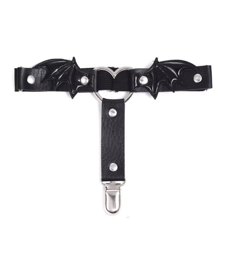 Bat Wings And Heart Garter