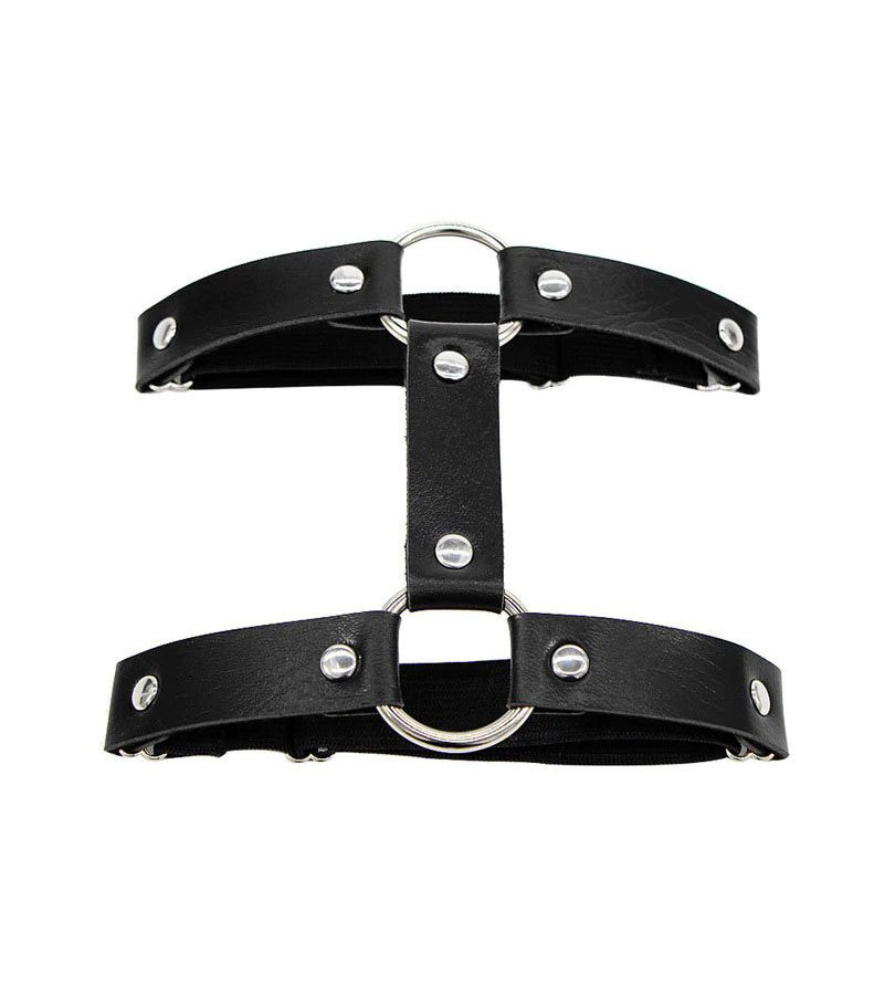 Double O'Ring Black Garter