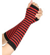 Red And Black Small Stripes Arm Warmers
