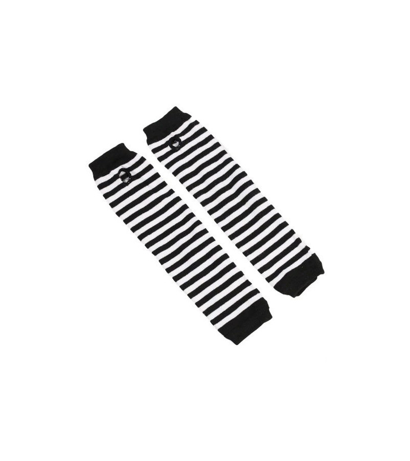 Black And White Small Stripes Arm Warmers