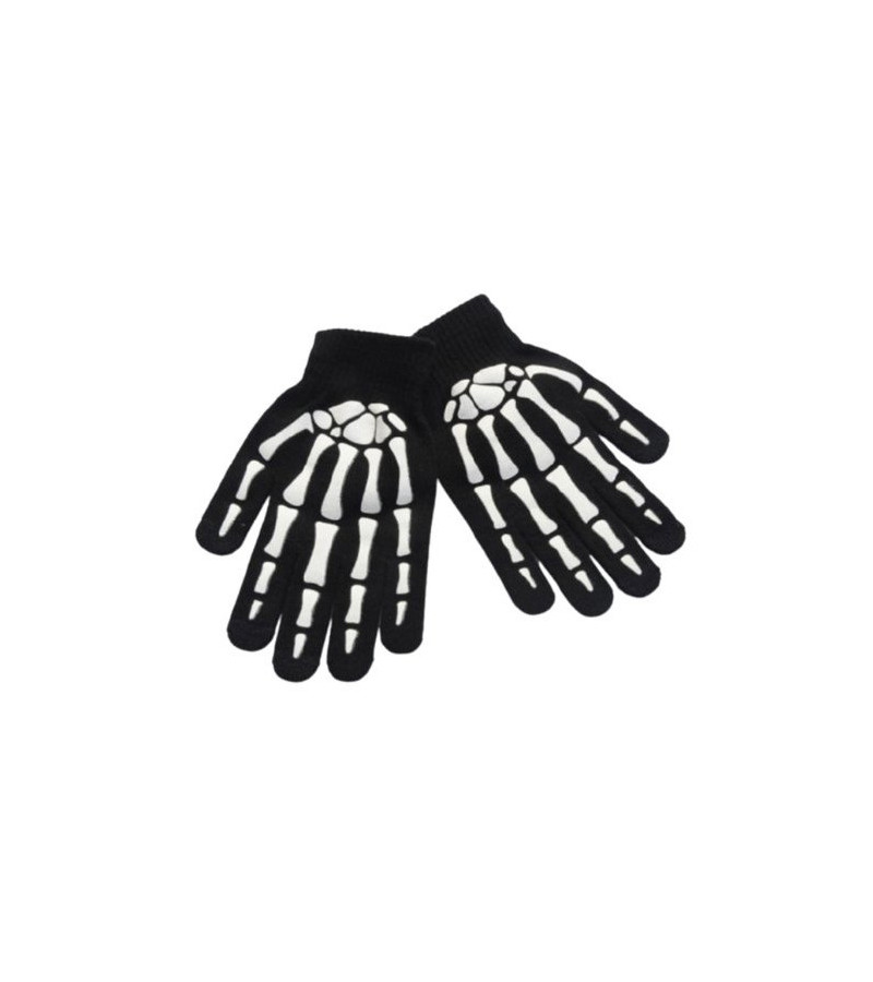 Skeleton Black Gloves