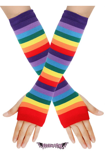 Rainbow Stripes Arm Warmers