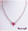 Red Heart Tribal Necklace - Freaky Pink