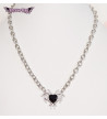 Black Heart Tribal Necklace - Freaky Pink