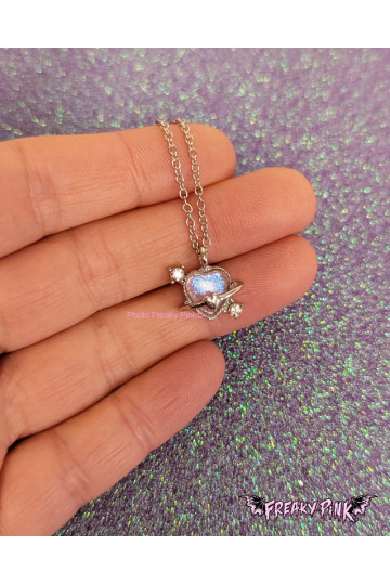 Collier Coeur Irisé