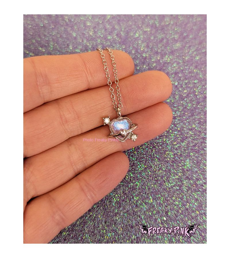 Iridescent Heart Necklace