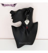 Boucles d'Oreilles Coeur Sacré Gemme Rouge