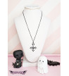 Collier Croix Inversée Blanche