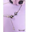 Collier Etoiles Violet Et Noir