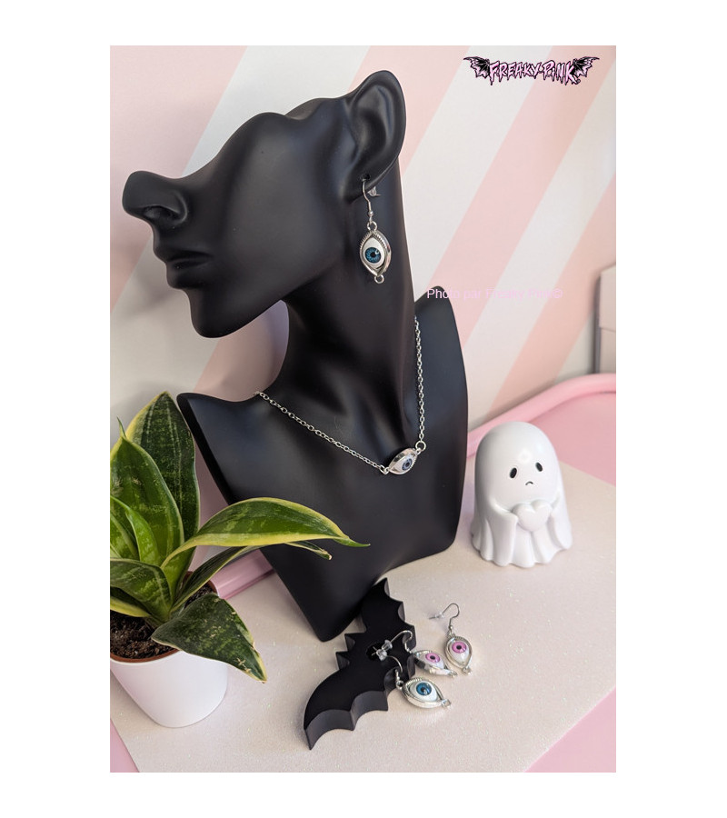 Boucles D'Oreilles Yeux Bleus