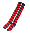 Chaussettes Rayées Noires Rouges