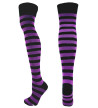 Chaussettes Rayées Noires Violettes