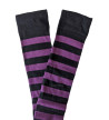 Black And Purple Striped Socks