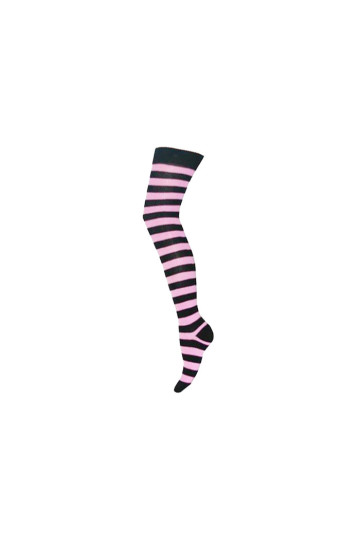 Black And Pink Striped Socks