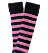 Chaussettes Rayées Noires Roses