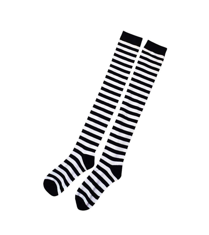 Black And White Socks Thin Stripes