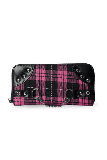 Pink Tartan Handcuffs Wallet