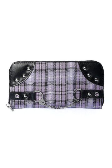 Portefeuilles Tartan Violet Et Menottes