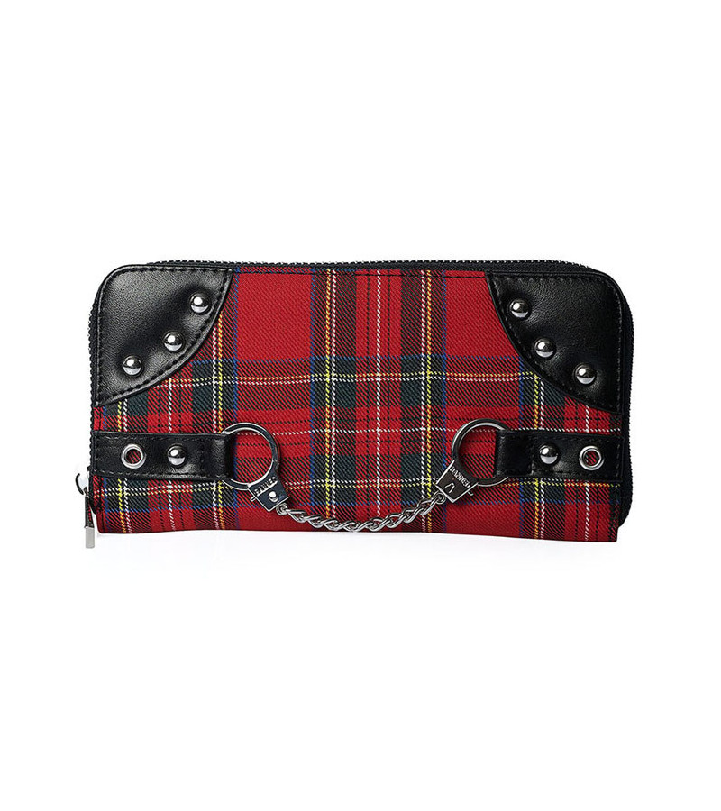 Red Tartan Handcuffs Wallet