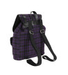 Sac à Dos Tartan Violet Noir