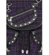 Sac à Dos Tartan Violet Noir