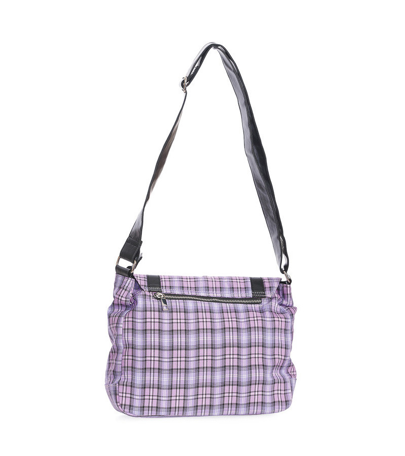 Sac Tartan Violet Pastel Petit Format