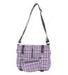 Lilac Tartan Small Shoulder Bag