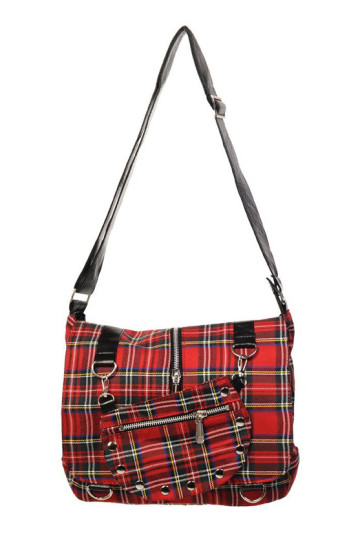Red Tartan Small Shoulder Bag