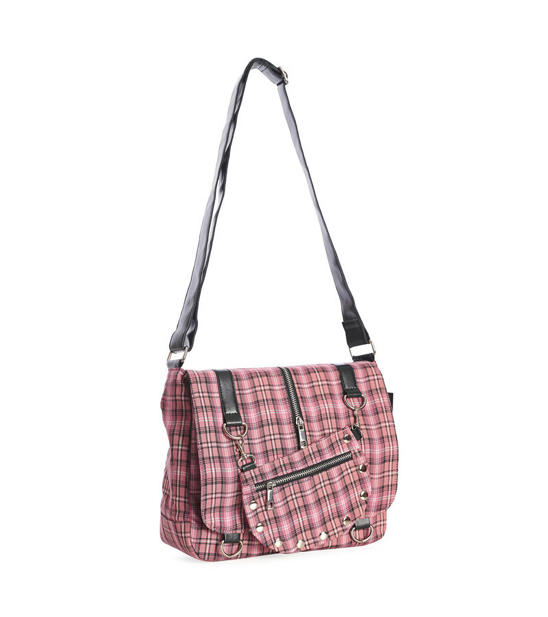 Pink Tartan Small Shoulder Bag