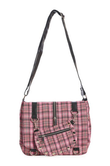 Pink Tartan Small Shoulder Bag