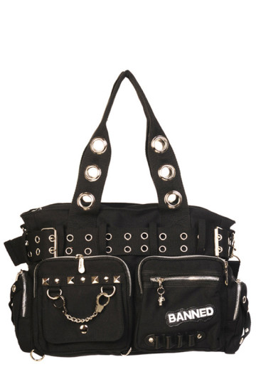 Grand Sac à Main Goth Noir