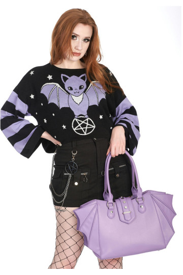 Sac à Main Ailes de Chauve-Souris Violet