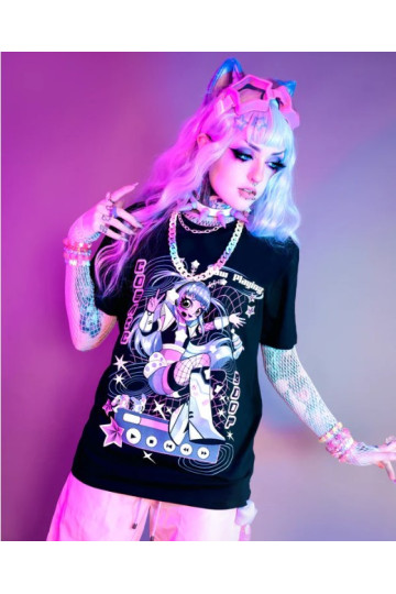 T-shirt Y2K Video Game Cosmic Boop