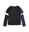Purple Asymmetry Skull Long Sleeves