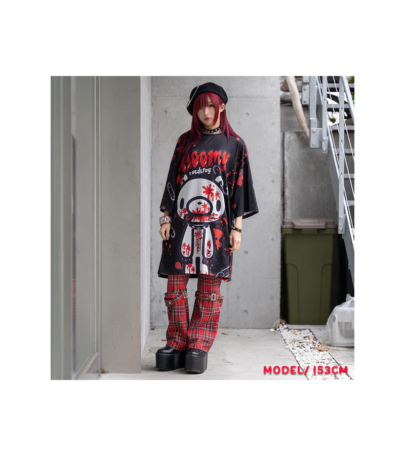 Dark Gloomy Bear Oversized ACDC RAG Tee