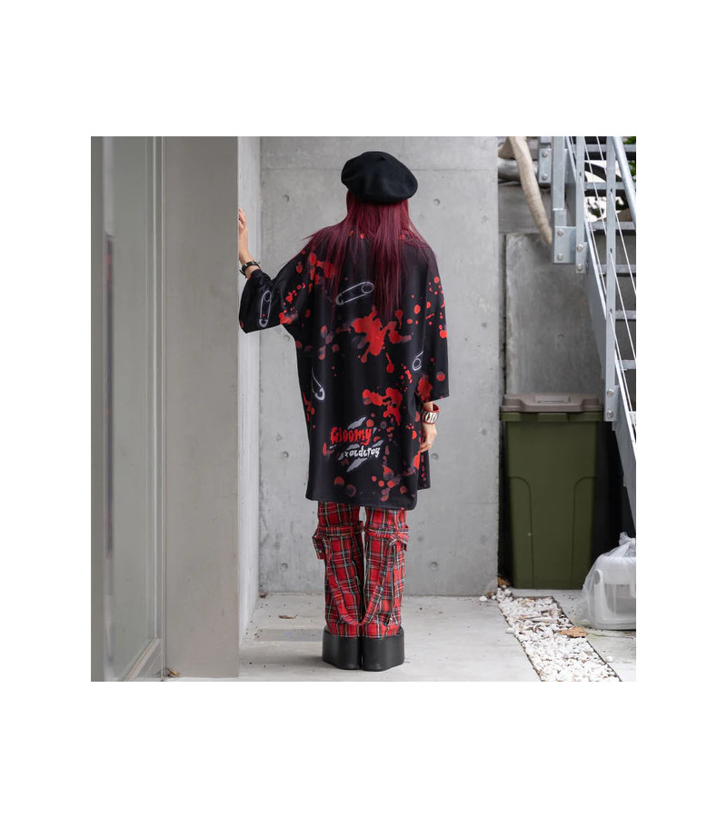 Dark Gloomy Bear Oversized ACDC RAG Tee