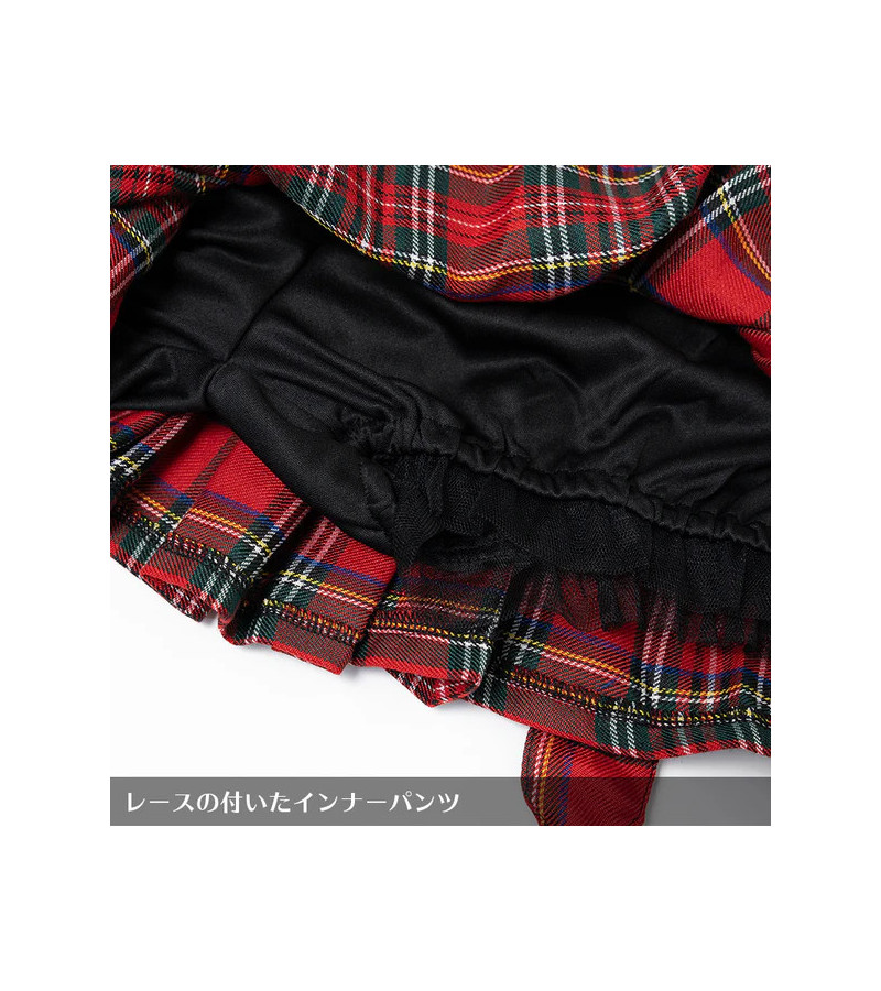 Pleated Pants Red Tartan Mini Skirt ACDC RAG