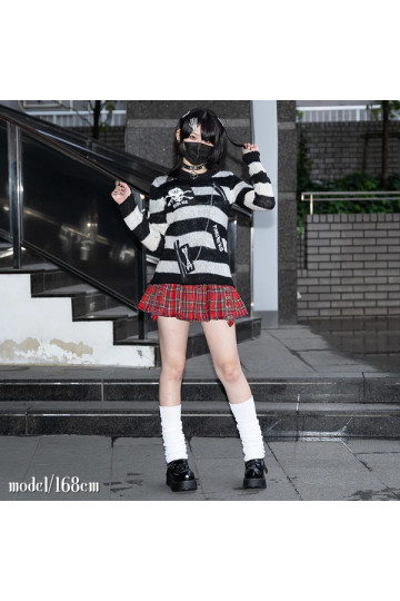 Pleated Pants Red Tartan Mini Skirt ACDC RAG