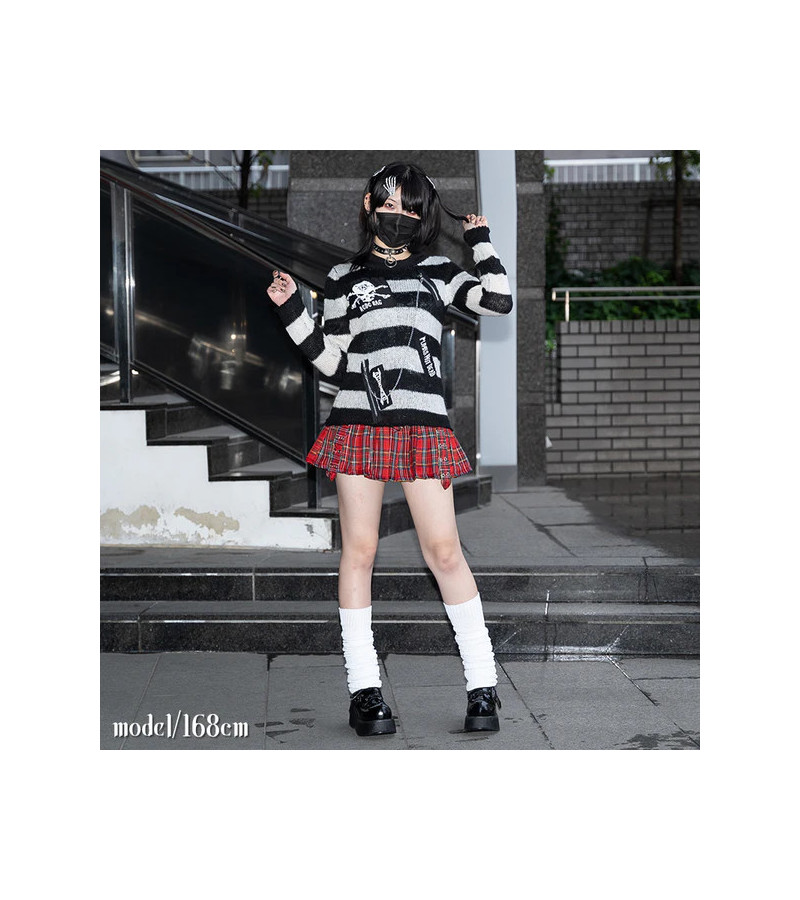 Pleated Pants Red Tartan Mini Skirt ACDC RAG