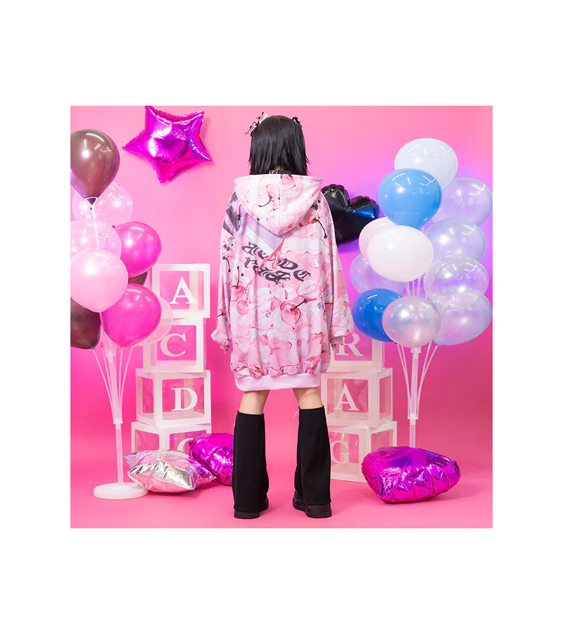 Pink Love Girl Hoodie ACDC RAG