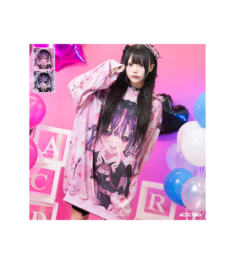 Pink Love Girl Hoodie ACDC RAG