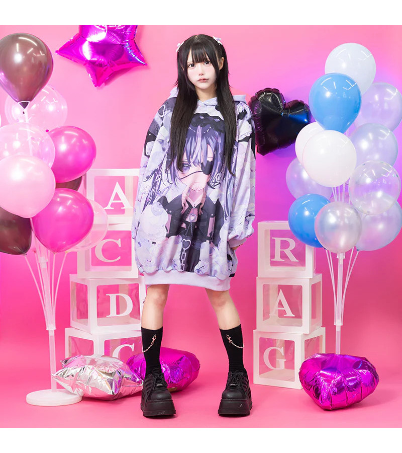 Love Girl Hoodie Violet ACDC RAG