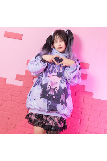 Love Girl Hoodie Violet ACDC RAG