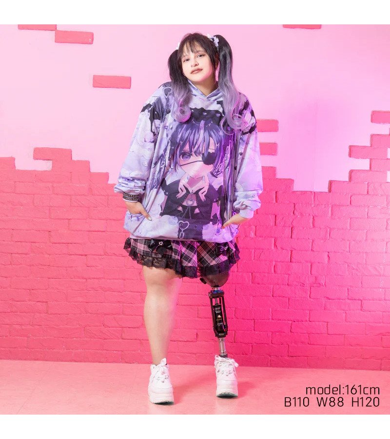 Purple Love Girl Hoodie ACDC RAG